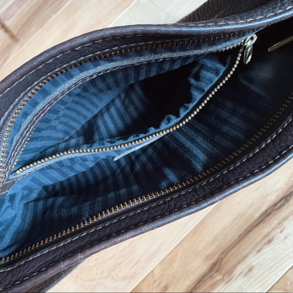 Vintage COACH Purse Long Crossbody Straps Dark Brown - Picture 10 of 13